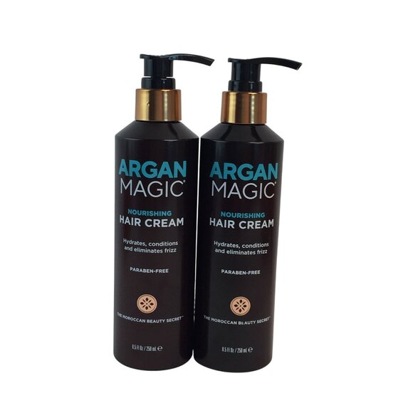 Argan Magic Nourishing Hair Cream 8.5 Fl Oz Pack Of 2 Moroccan Beauty Secret - Picture 1 of 3